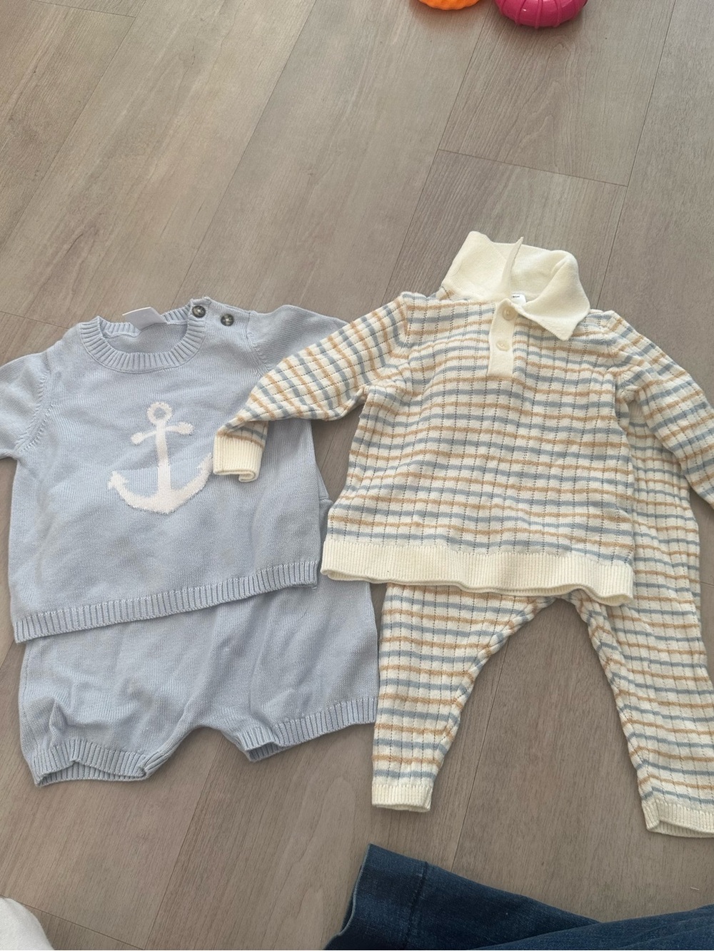 Nordstrom Light Blue Knit Baby Pullover
